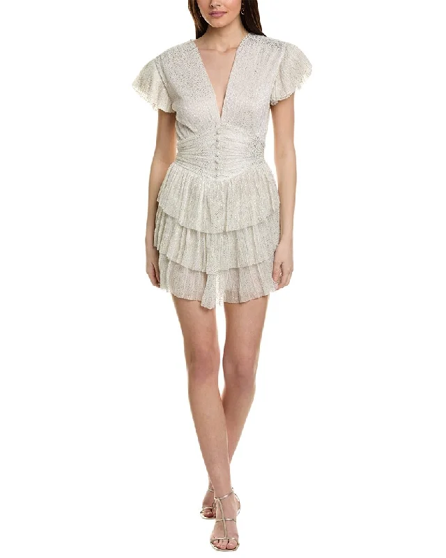 Sabina Musayev Devon Mini Dress Fashionable Pleated Mini Dress