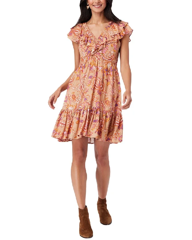 Roller Rabbit Amanda Ondika Mini Dress Trendy Crossover Mini Dress