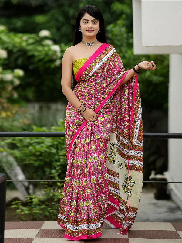 Women's Cotton Lime Green Printed Designer Saree With Blouse Piece Casual Stripe Blouse Women's Cotton Lime Green Printed Designer Saree With Blouse Piece Casual Stripe Blouse