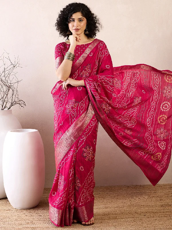 Women's Muga Silk Pink Printed Ready to Wear With Blouse Piece Mandarin Collar Blouse Women's Muga Silk Pink Printed Ready to Wear With Blouse Piece Mandarin Collar Blouse
