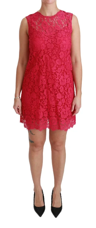 Dolce & Gabbana Floral Lace Shift Gown Mini Dress Fashionable Off-Shoulder Mini Dress Dolce & Gabbana Floral Lace Shift Gown Mini Dress Fashionable Off-Shoulder Mini Dress
