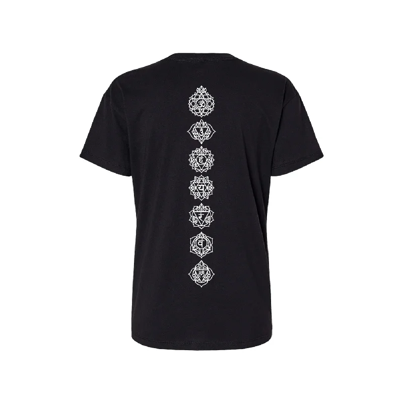 Chakras relaxed fit Womans Tshirt - Infused with Clear Quartz, Amethyst, Sodalite , Rose Quartz, Citrine, Carnelian, Obsidian-- Terry Blend Velvet Blend Canvas Blend Chakras relaxed fit Womans Tshirt - Infused with Clear Quartz, Amethyst, Sodalite , Rose Quartz, Citrine, Carnelian, Obsidian-- Terry Blend Velvet Blend Canvas Blend