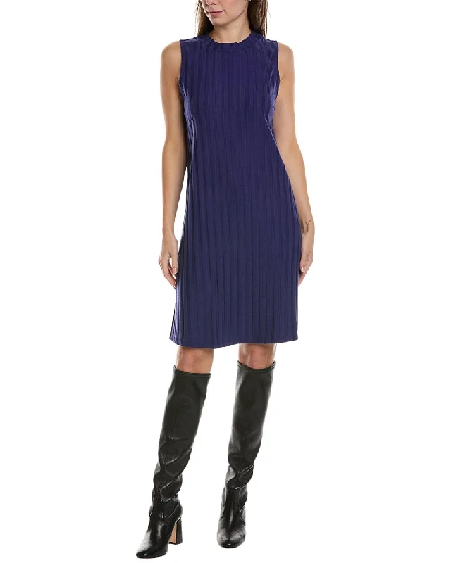 Eileen Fisher Petite Mock Neck Mini Dress Classic Floral Mini Dress