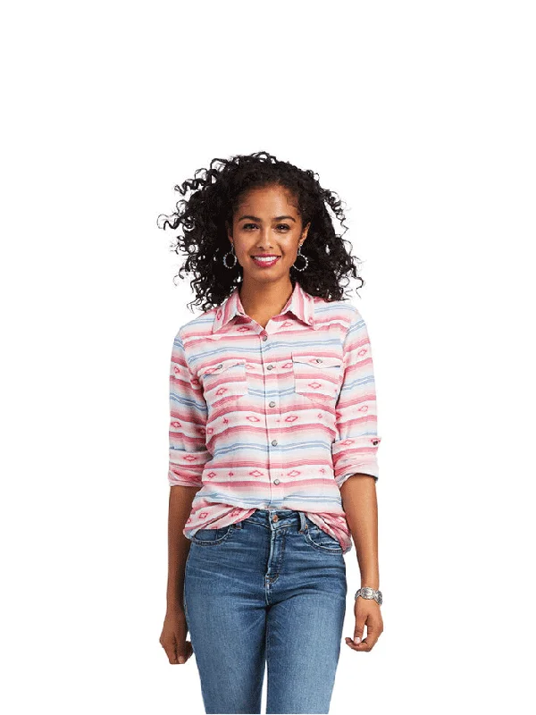 Ariat 10039845 Womens REAL Longsleeve Shirt Watercolor Serape Jacquard-- Casual Formal Business Ariat 10039845 Womens REAL Longsleeve Shirt Watercolor Serape Jacquard-- Casual Formal Business