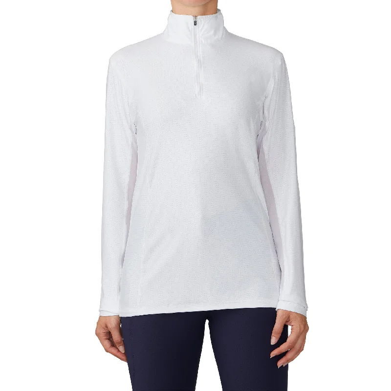 Altitude Sun Shirt Long Sleeve - White-- Hooded Caped Shawl Collar