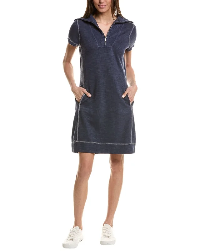 Tommy Bahama Tobago Bay 1/2-Zip Mini Dress Elegant Silk Mini Dress