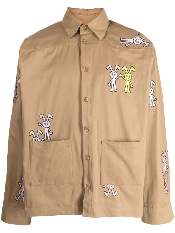 BOX CARGO SHIRT-- Lace Blend Ribbed Blend Corduroy Blend