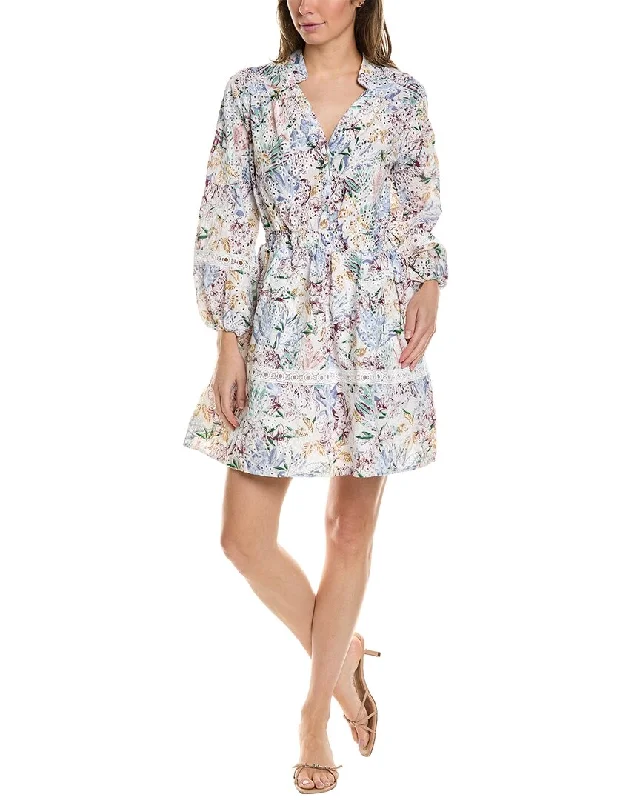 Avantlook Eyelet Mini Dress Modern Satin Mini Dress