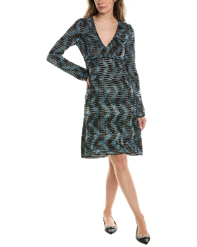 M Missoni Mini Dress Trendy Off-Shoulder Dress Mini