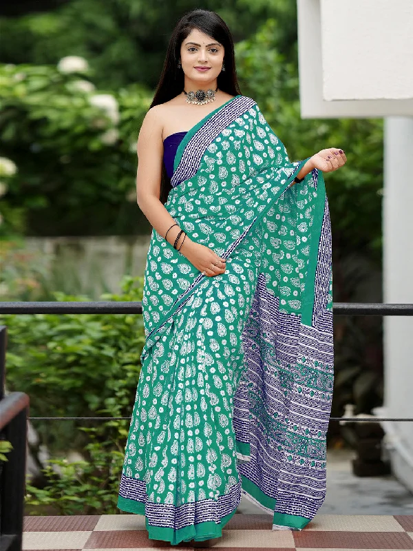 Women's Cotton Navy Blue Printed Designer Saree With Blouse Piece Soft Pastel Blouse Women's Cotton Navy Blue Printed Designer Saree With Blouse Piece Soft Pastel Blouse