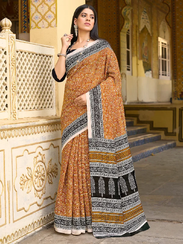 Women's Bhagalpuri Silk Mustard Printed Designer Saree With Blouse Piece Elegant Silk Blouse Women's Bhagalpuri Silk Mustard Printed Designer Saree With Blouse Piece Elegant Silk Blouse