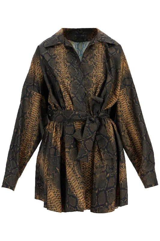 brown snake print oversized mini dress ST4243PHA71302 PYTHON Classic Floral Print Mini Dress brown snake print oversized mini dress ST4243PHA71302 PYTHON Classic Floral Print Mini Dress