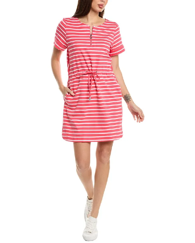 Tommy Bahama Jovanna Stripe Zip Front Mini Dress Elegant Mini Dress with Ruffles