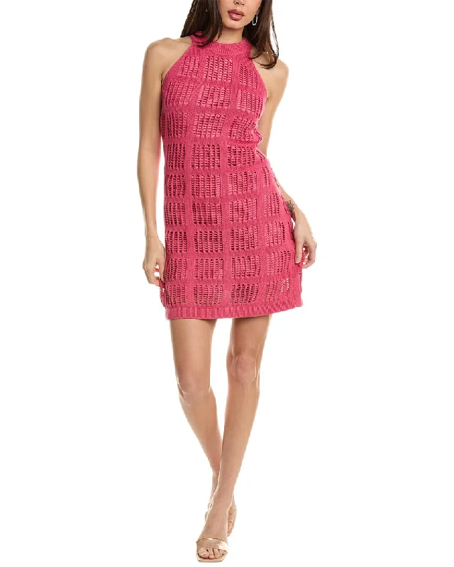 Design History Aria Mini Dress Elegant Satin Lace Mini Dress