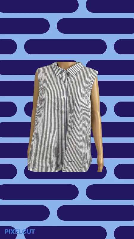 Tommy Hilfiger short sleeves shirt-- Mesh Canvas Denim