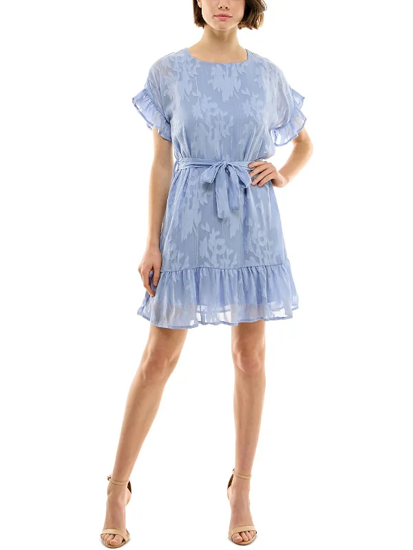 Juniors Womens Wedding Short Mini Dress Cozy Sweater Mini Dress