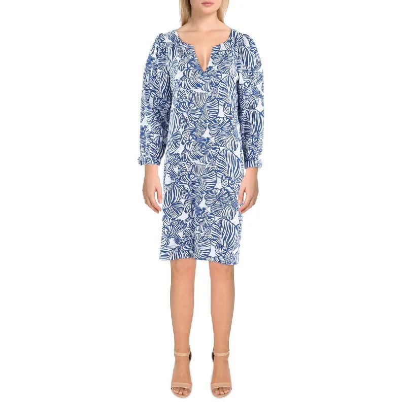 Womens Cotton Above Knee Mini Dress Fashionable Mini Dress with Pockets