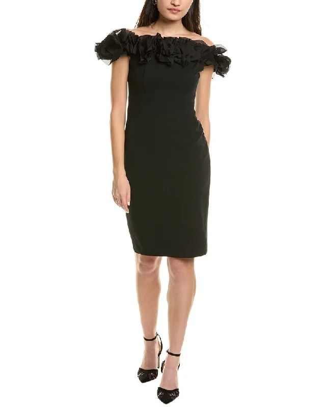 Aidan Mattox Off-The-Shoulder Mini Dress Elegant Tulle Mini Dress