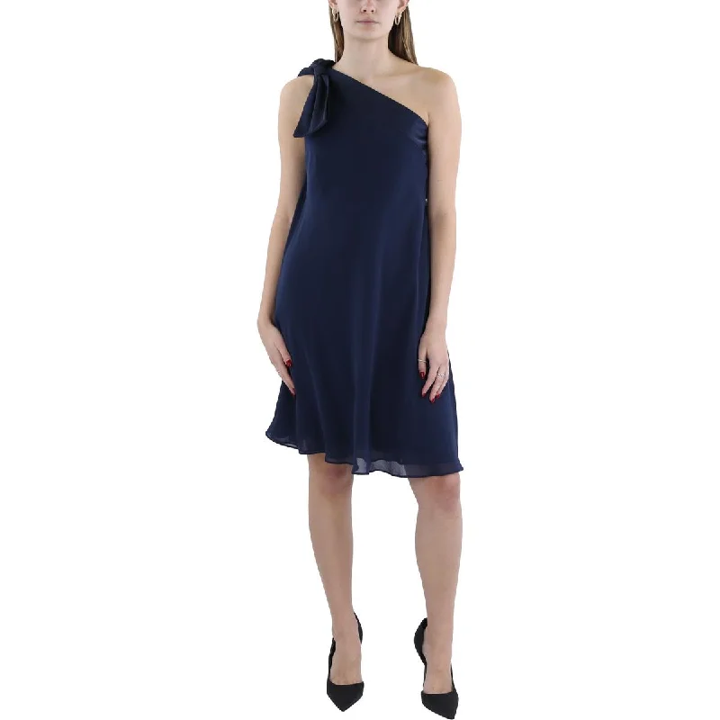 Womens One Shoulder Short Mini Dress Comfortable Shift Mini Dress