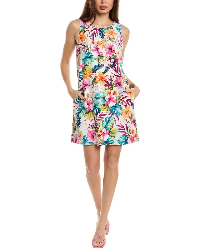 Tommy Bahama Garden Of Hope & Courage Silk Mini Dress Chic Bohemian Mini Dress