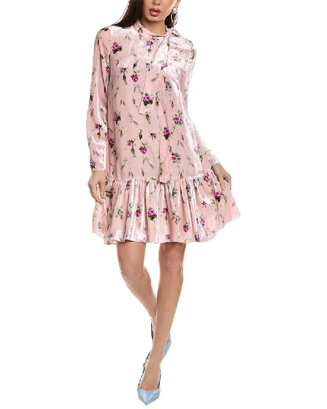 Red Valentino Silk-Blend Mini Dress Comfortable Polka Dot Mini Dress