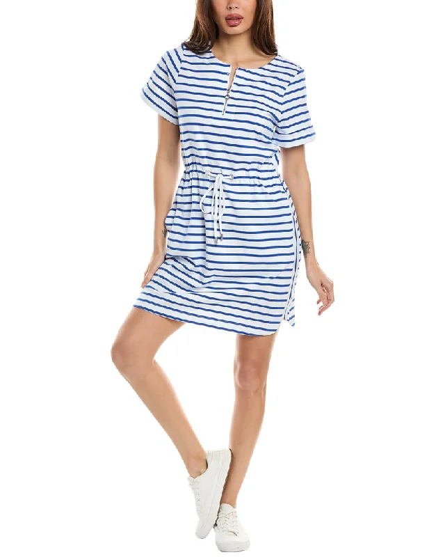 Tommy Bahama Jovanna Stripe Zip Front Mini Dress Comfortable Wrap Mini Dress