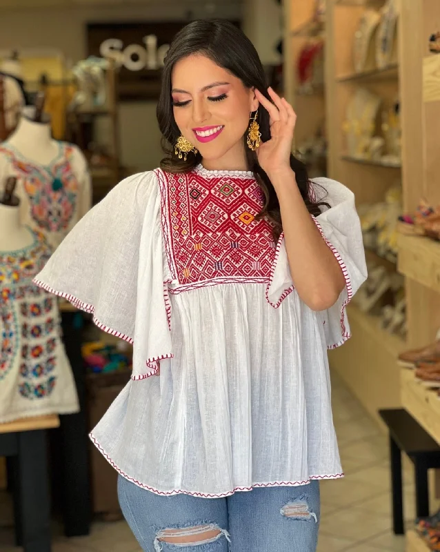 Luz Maria Blouse Embroidered Floral Blouse