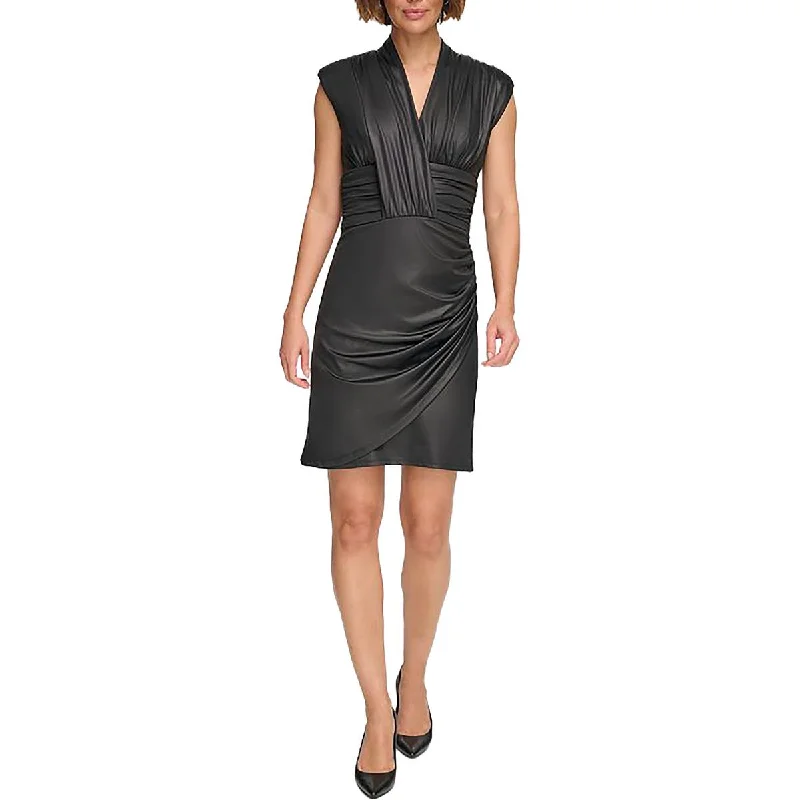 Womens Ruched Mini Mini Dress Trendy Camisole Mini Dress