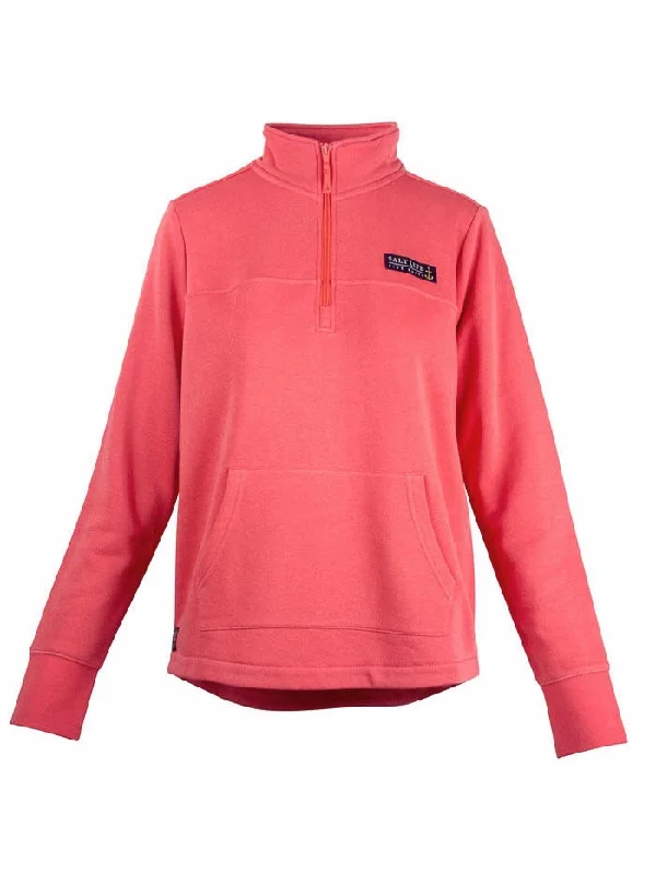 Salt Life SLJ572 Womens Seacoast Zip Neck Shep Shirt Hibiscus-- Chenille Blend Fleece Blend Nylon Blend Salt Life SLJ572 Womens Seacoast Zip Neck Shep Shirt Hibiscus-- Chenille Blend Fleece Blend Nylon Blend