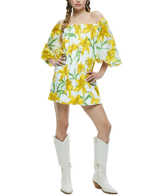 Alice + Olivia Artemis Off-The-Shoulder Blouson Mini Dress Elegant Sequin Mini Dress Alice + Olivia Artemis Off-The-Shoulder Blouson Mini Dress Elegant Sequin Mini Dress