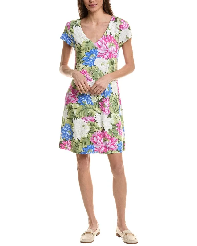 Tommy Bahama Darcy Lush Lotus V Cap Mini Dress Elegant Velvet Mini Dress