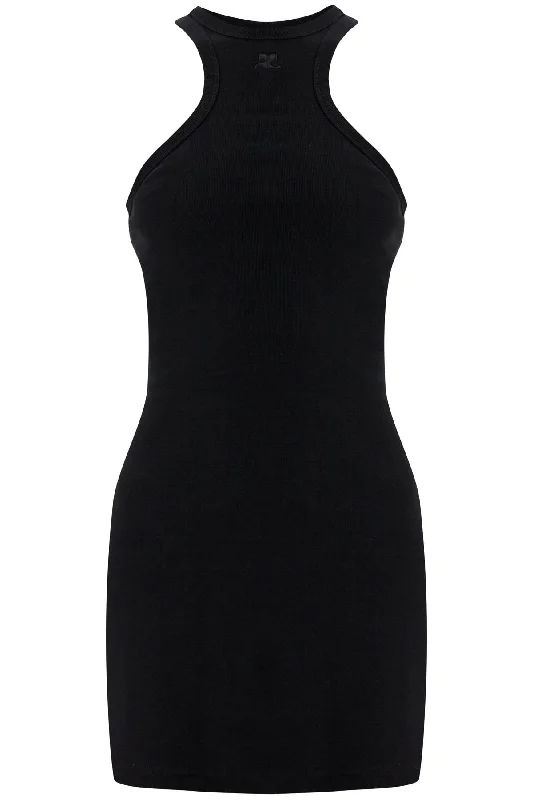 black cotton mini dress with high neck and sleeveless design 125JRO577JS0203 BLACK Cozy Cowl Neck Mini Dress black cotton mini dress with high neck and sleeveless design 125JRO577JS0203 BLACK Cozy Cowl Neck Mini Dress