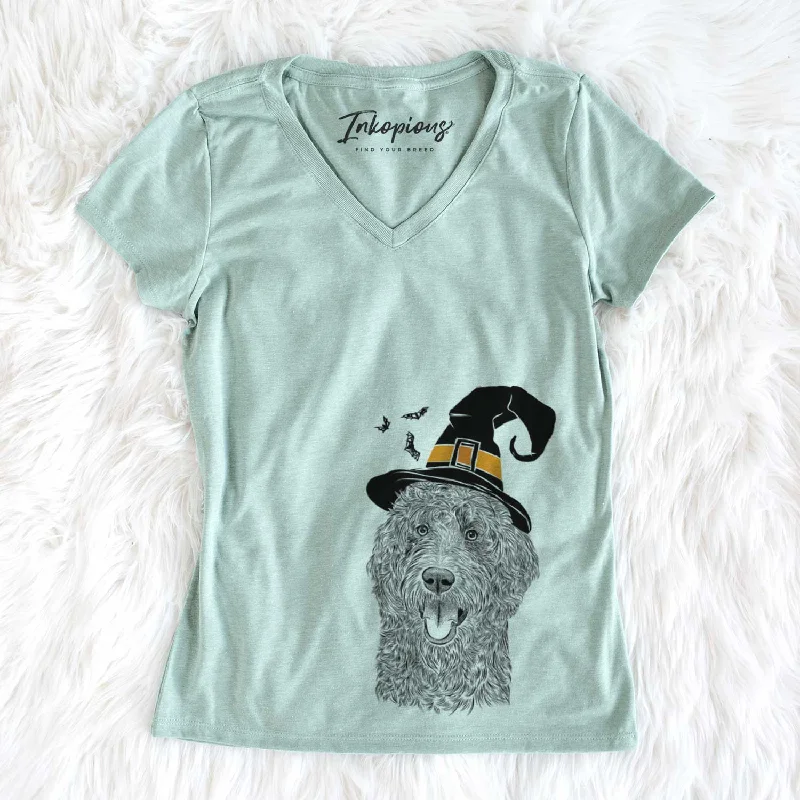 Witch Murr Dog the Labradoodle - Women's V-neck Shirt-- Layered Multi-layer Single Layer Witch Murr Dog the Labradoodle - Women's V-neck Shirt-- Layered Multi-layer Single Layer