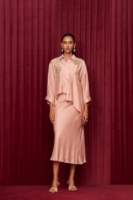 Ballad Shirt Skirt Set-- Seamless Knitted Crochet