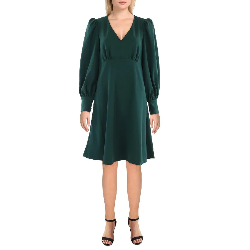 Womens Bishop Sleeve Short Mini Dress Trendy Mesh Mini Dress