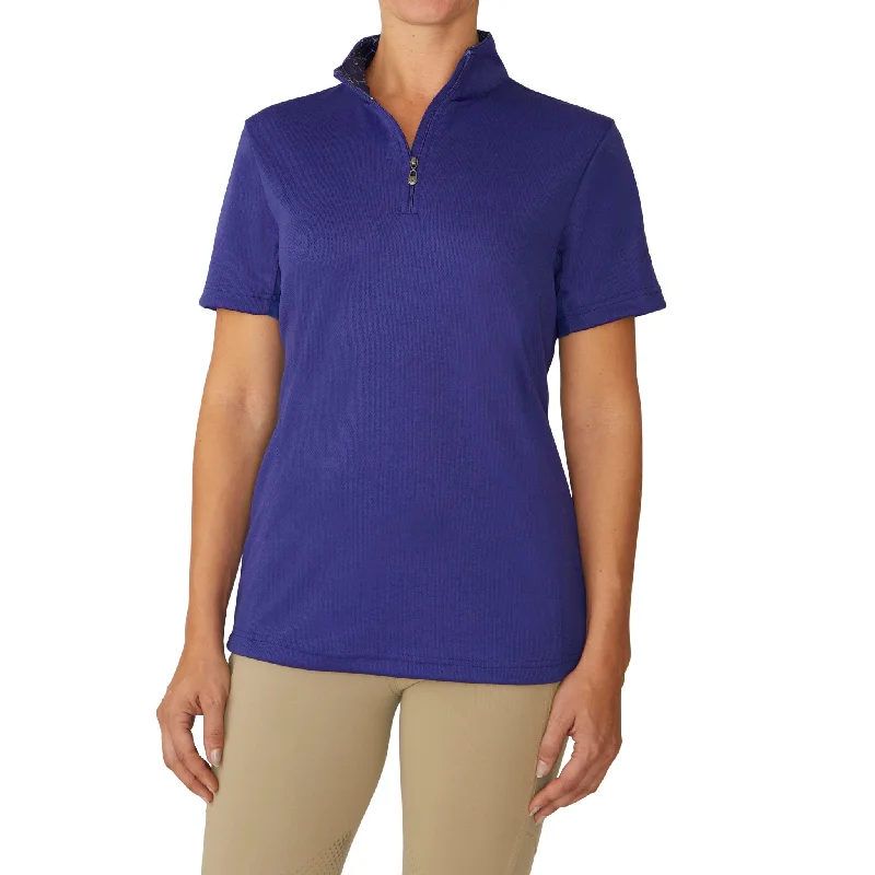 Women's Cool Rider UV Short Sleeve Sun Shirt - Bright Blue-- Houndstooth Herringbone Solid Women's Cool Rider UV Short Sleeve Sun Shirt - Bright Blue-- Houndstooth Herringbone Solid