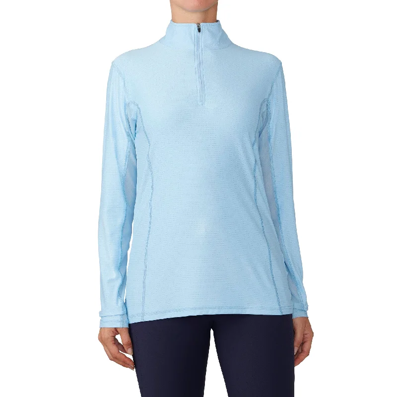 Altitude Sun Shirt Long Sleeve - Blue Mist-- Print Jacquard Patchwork