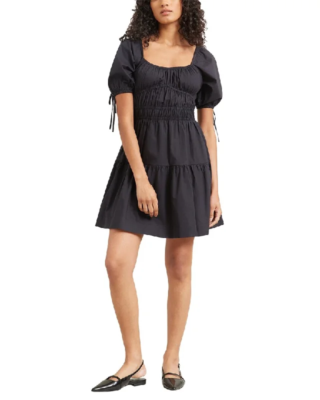 Modern Citizen Mori Smocked-Waist Tiered Mini Dress Trendy Tulle Mini Dress