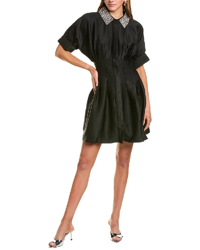 Beulah Mini Dress Elegant Lace-Up Mini Dress
