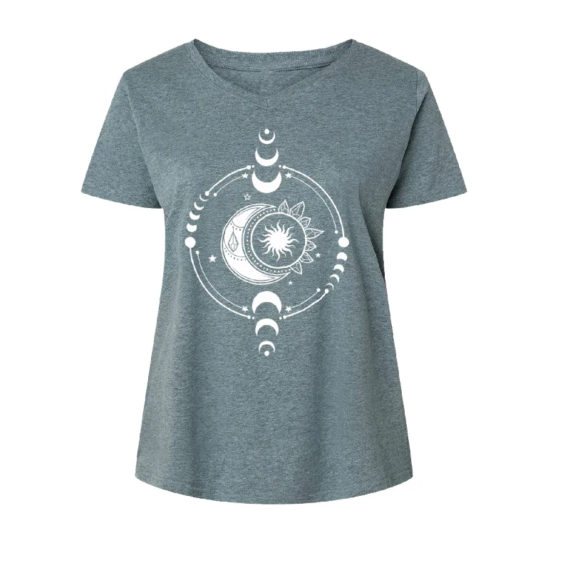 Moon Recharge (New Moon) Curvy V Neck Shirt - infused with Moonstone, Labradorite & Amethyst-- Silk Blend Satin Velvet Moon Recharge (New Moon) Curvy V Neck Shirt - infused with Moonstone, Labradorite & Amethyst-- Silk Blend Satin Velvet