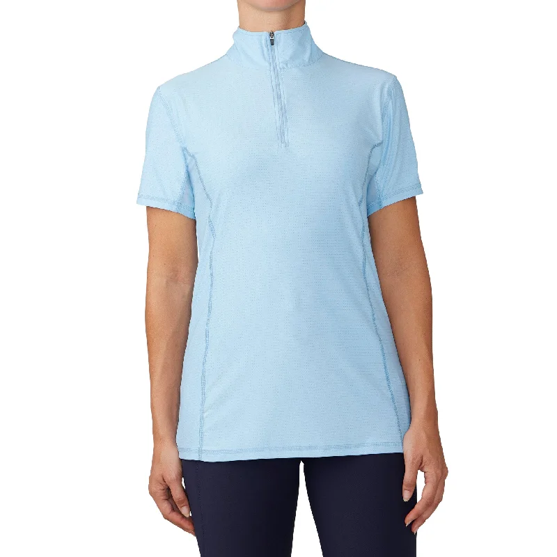 Women's Short Sleeve Altitude Solid Sun Shirt - Blue Mist-- Terry Blend Velvet Blend Canvas Blend Women's Short Sleeve Altitude Solid Sun Shirt - Blue Mist-- Terry Blend Velvet Blend Canvas Blend