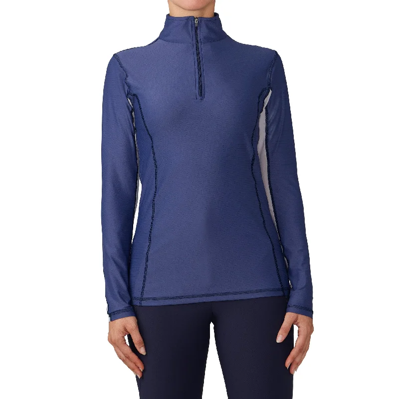 Altitude Sun Shirt Long Sleeve - Navy/Grey-- Casual Formal Business