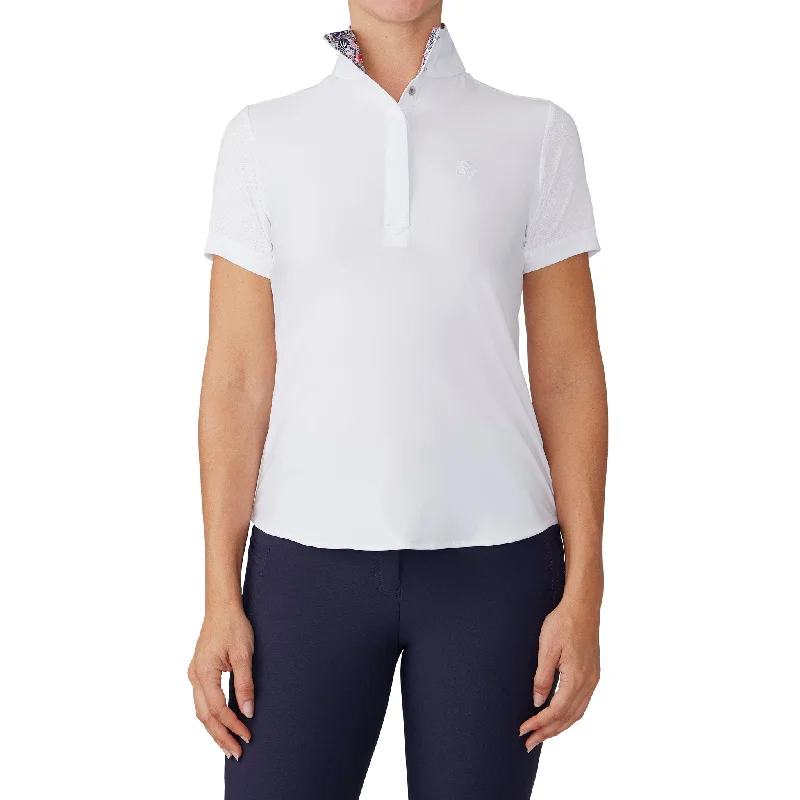Women's Jorden II DX Short Sleeve Show Shirt - White/Zebra-- Fitted T-Shirt Seamless Stretchy Women's Jorden II DX Short Sleeve Show Shirt - White/Zebra-- Fitted T-Shirt Seamless Stretchy