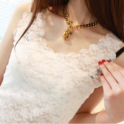 Hot Salle Women Lady Sexy Lace Collar Tank Top Vest Sleeveless T-shirt-- Zippered Front Buttoned Front Snap Front Hot Salle Women Lady Sexy Lace Collar Tank Top Vest Sleeveless T-shirt-- Zippered Front Buttoned Front Snap Front