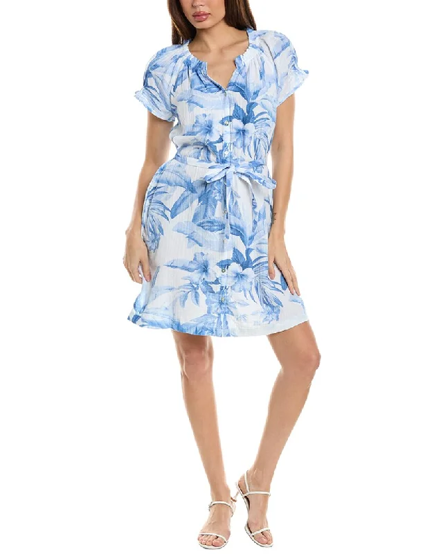 Tommy Bahama Daybreak Hibiscus Mini Dress Fashionable Denim Mini Dress