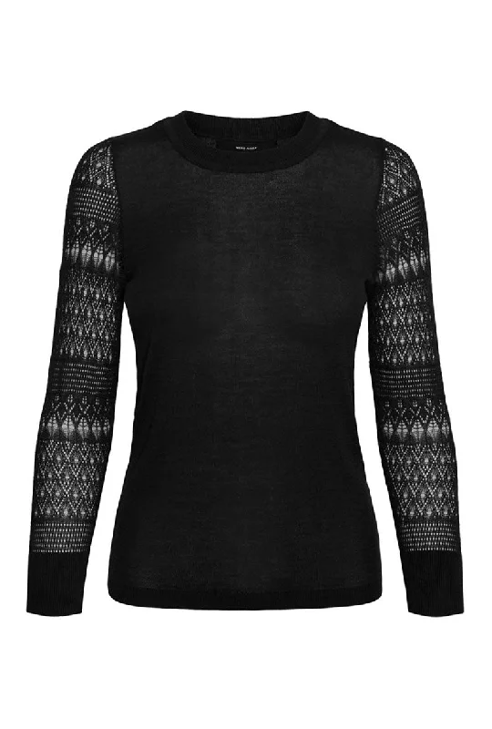 VERO MODA LINNEA 3/4 POINTELLE BLOUSE Vintage Polka Blouse