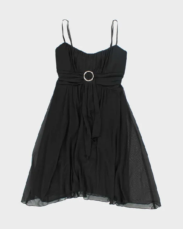 Y2k 00s Le Chateau Black Mini Dress - M Casual Button-Up Mini Dress
