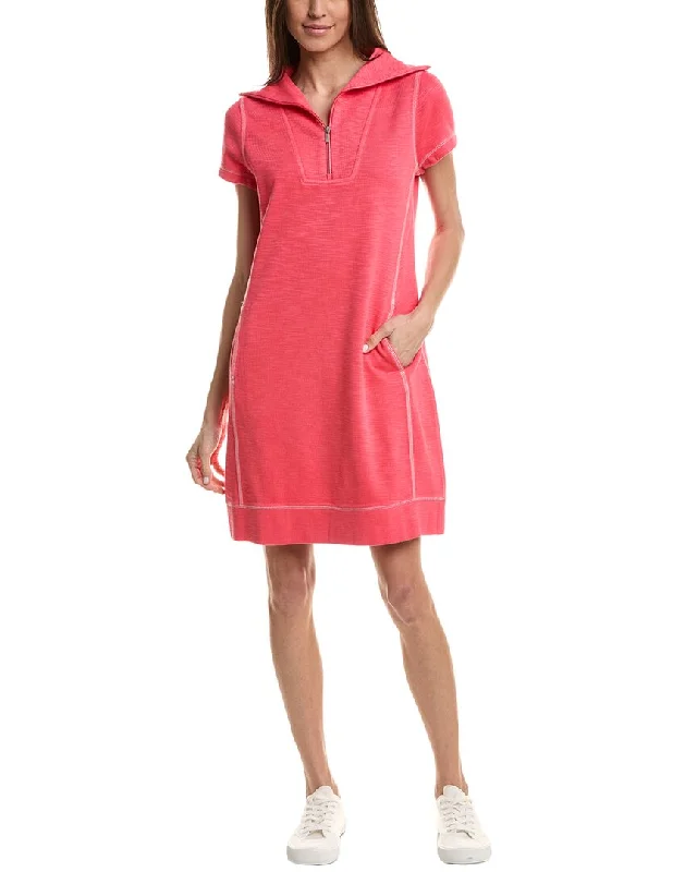 Tommy Bahama Tobago Bay 1/2-Zip Mini Dress Fashionable Boho-Chic Mini Dress