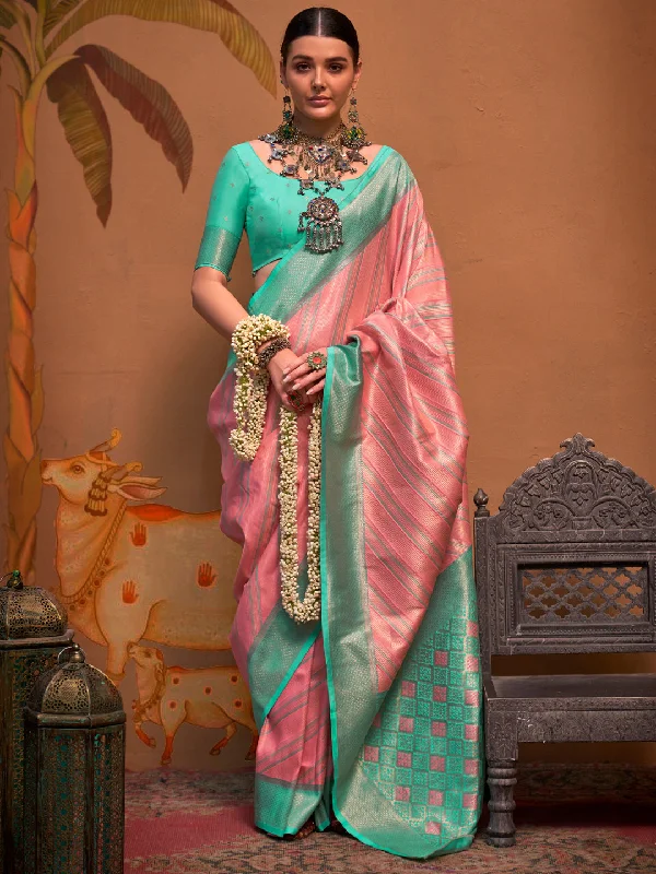 Women's Silk Blend Light Blue Woven Design Designer Saree With Blouse Piece Embroidered Floral Blouse Women's Silk Blend Light Blue Woven Design Designer Saree With Blouse Piece Embroidered Floral Blouse