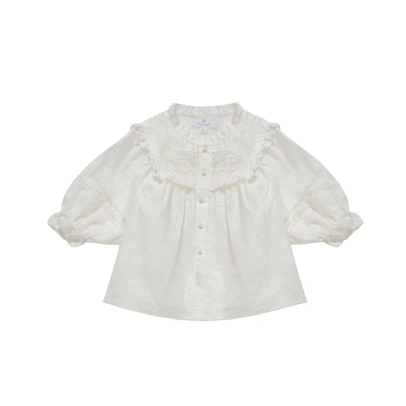 ALBA SHIRT-White-- Ribbed T-Shirt High Neck Heavyweight